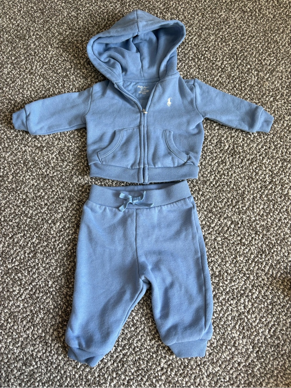 Ralph Lauren Light Blue Hoodie & Jogger Set for Kids